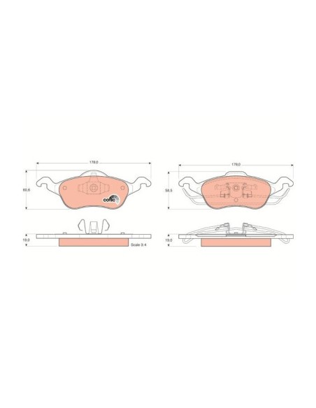 TRW PASTIGLIE FRENO GDB1358