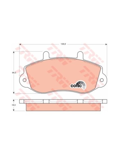 TRW PASTIGLIE FRENO GDB1380