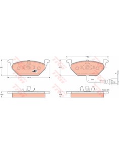 TRW PASTIGLIE FRENO GDB1386