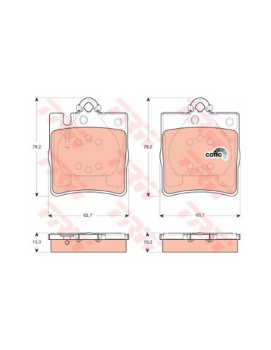 TRW PASTIGLIE FRENO GDB1421