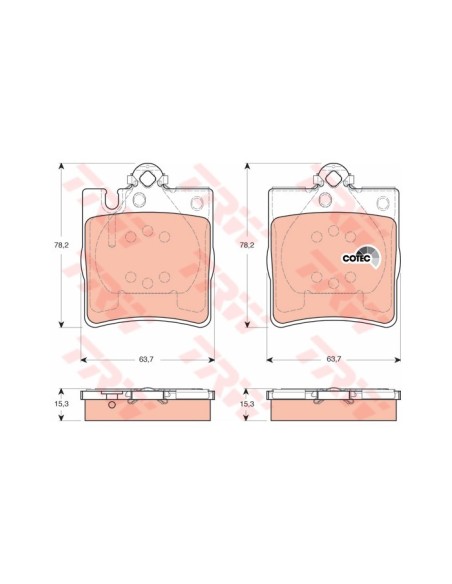 TRW PASTIGLIE FRENO GDB1421