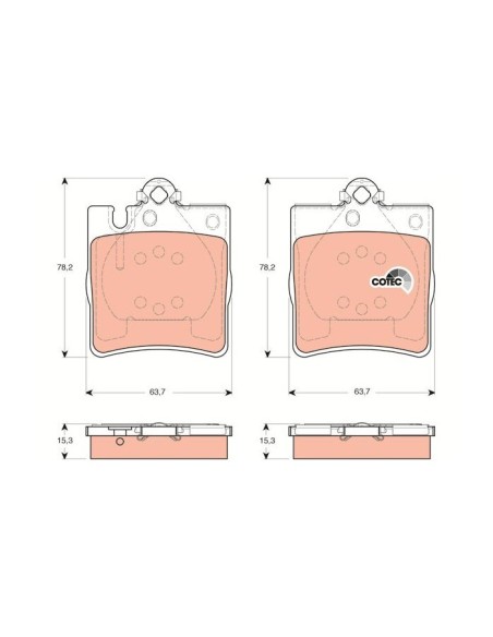 TRW PASTIGLIE FRENO GDB1421