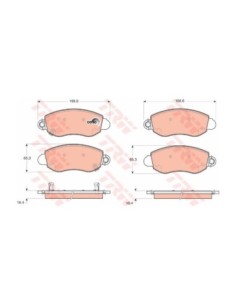 TRW PASTIGLIE FRENO GDB1424