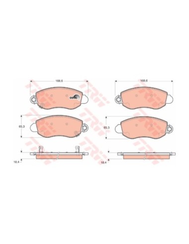 TRW PASTIGLIE FRENO GDB1424