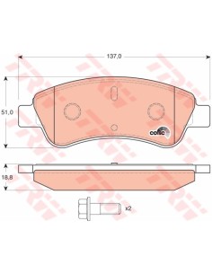 TRW PASTIGLIE FRENO GDB1463