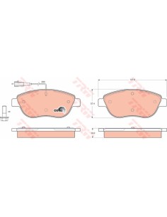 TRW PASTIGLIE FRENO GDB1483