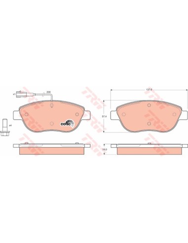TRW PASTIGLIE FRENO GDB1483