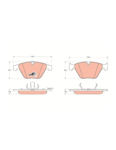 TRW PASTIGLIE FRENO GDB1498
