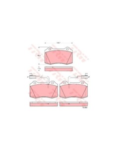 TRW PASTIGLIE FRENO GDB1519