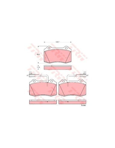 TRW PASTIGLIE FRENO GDB1519