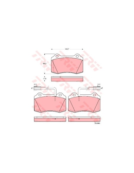 TRW PASTIGLIE FRENO GDB1519