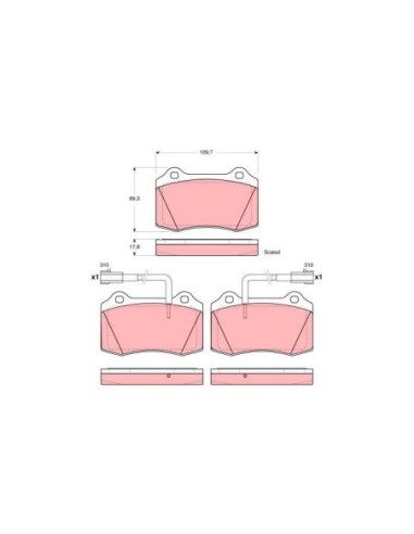 TRW PASTIGLIE FRENO GDB1519