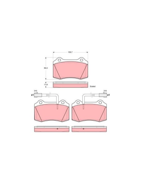 TRW PASTIGLIE FRENO GDB1519