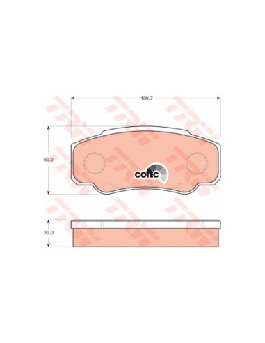 TRW PASTIGLIE FRENO GDB1521