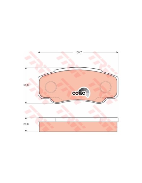 TRW PASTIGLIE FRENO GDB1521