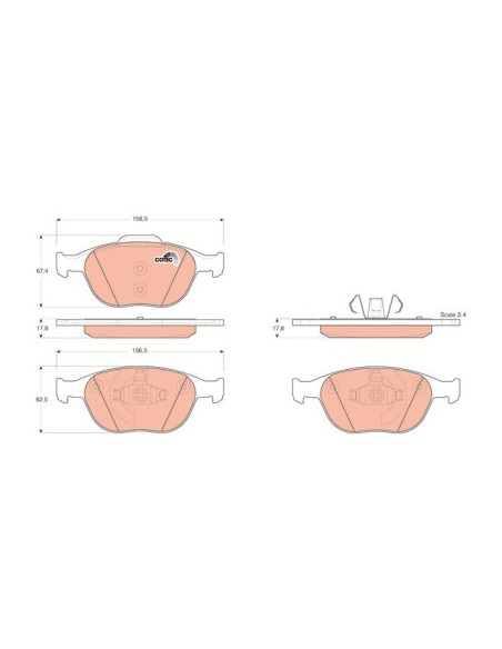 TRW PASTIGLIE FRENO GDB1532