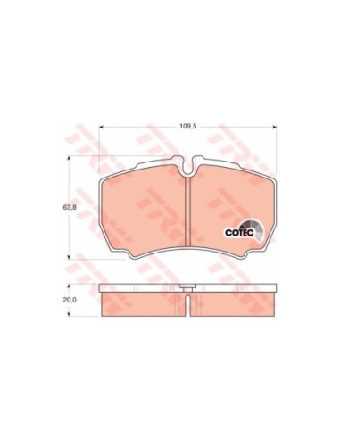 TRW PASTIGLIE FRENO GDB1535