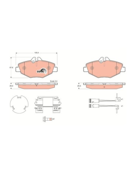 TRW PASTIGLIE FRENO GDB1542