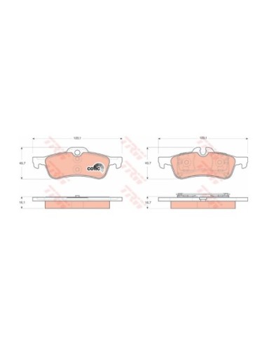TRW PASTIGLIE FRENO GDB1561
