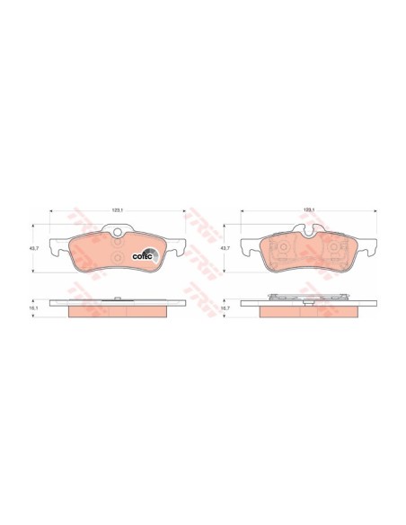 TRW PASTIGLIE FRENO GDB1561