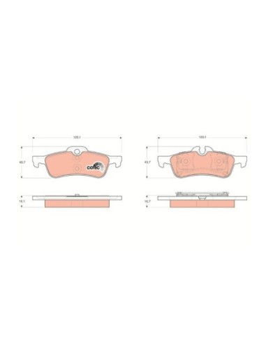 TRW PASTIGLIE FRENO GDB1561