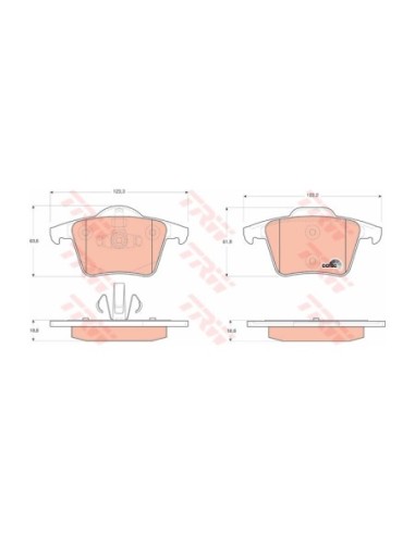 TRW PASTIGLIE FRENO GDB1566
