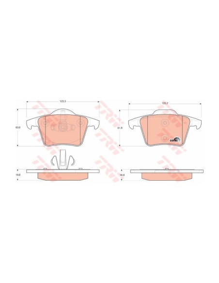 TRW PASTIGLIE FRENO GDB1566