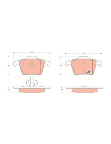 TRW PASTIGLIE FRENO GDB1566