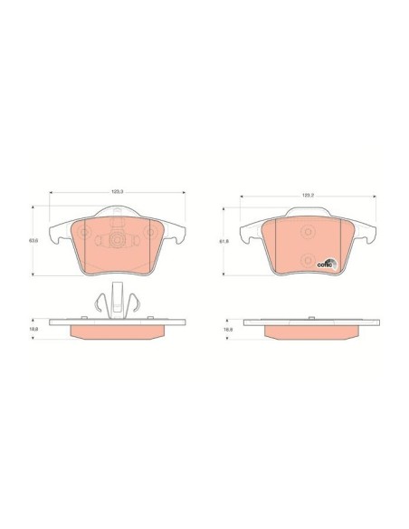 TRW PASTIGLIE FRENO GDB1566