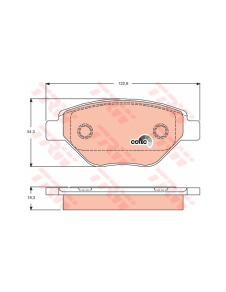TRW PASTIGLIE FRENO GDB1571
