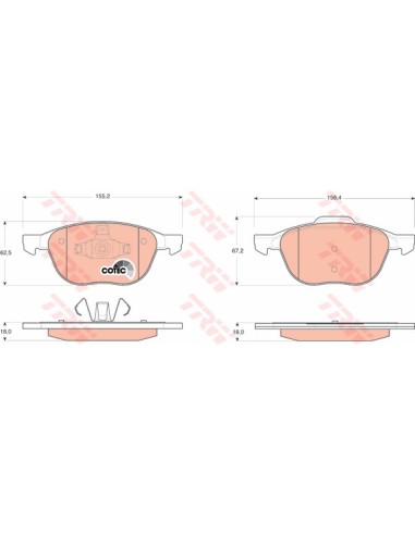 TRW PASTIGLIE FRENO GDB1583