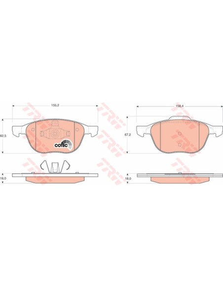 TRW PASTIGLIE FRENO GDB1583