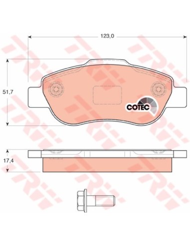 TRW PASTIGLIE FRENO GDB1589
