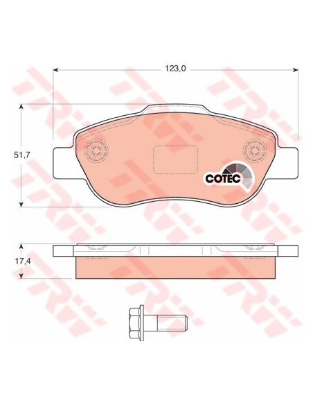 TRW PASTIGLIE FRENO GDB1589