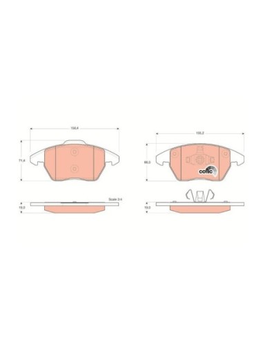 TRW PASTIGLIE FRENO GDB1605