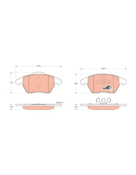 TRW PASTIGLIE FRENO GDB1605