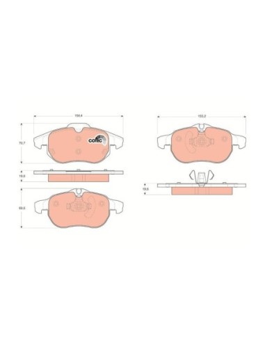 TRW PASTIGLIE FRENO GDB1613