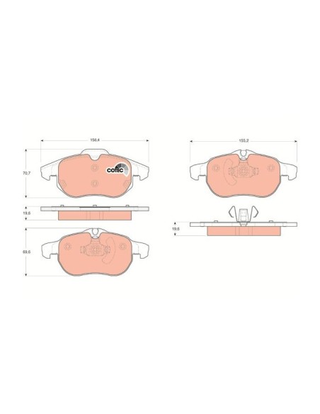 TRW PASTIGLIE FRENO GDB1613