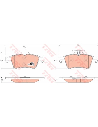 TRW PASTIGLIE FRENO GDB1621