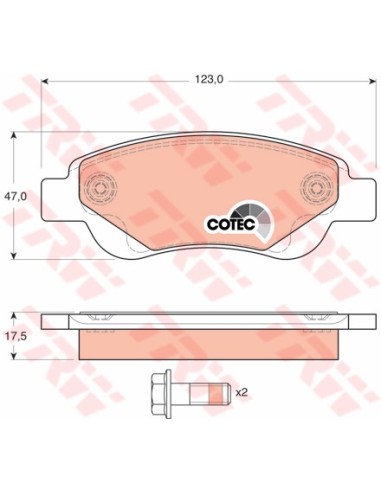 TRW PASTIGLIE FRENO GDB1633