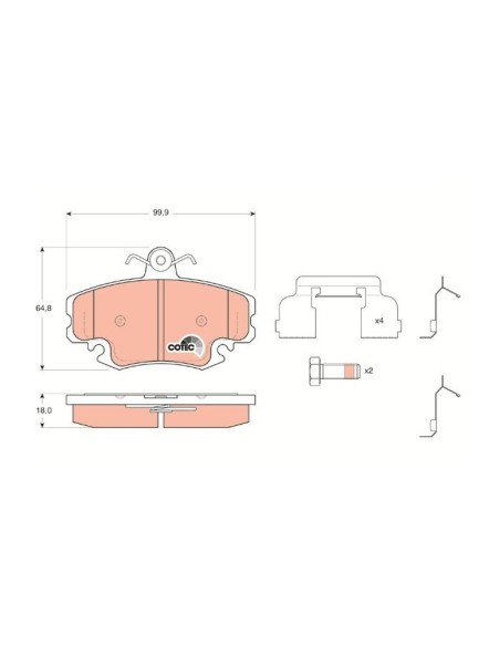 TRW PASTIGLIE FRENO GDB1634