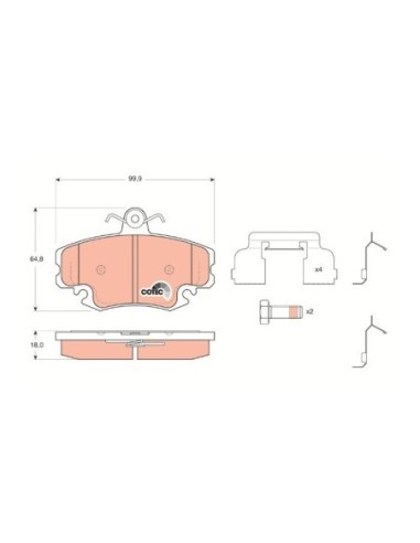 TRW PASTIGLIE FRENO GDB1634