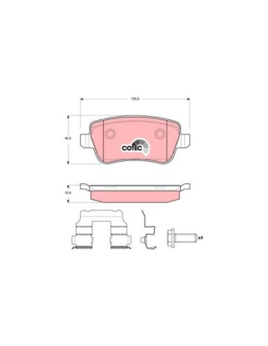 TRW PASTIGLIE FRENO GDB1637