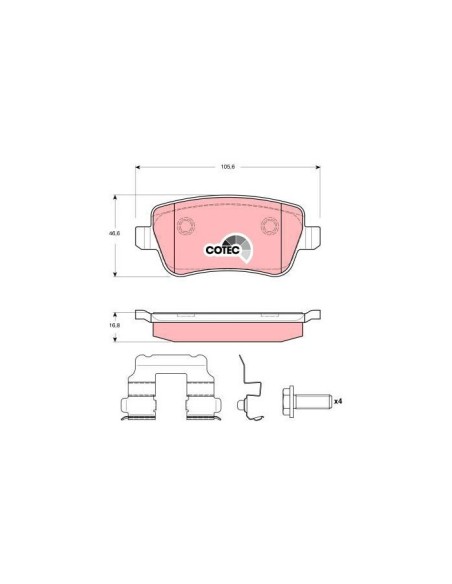 TRW PASTIGLIE FRENO GDB1637