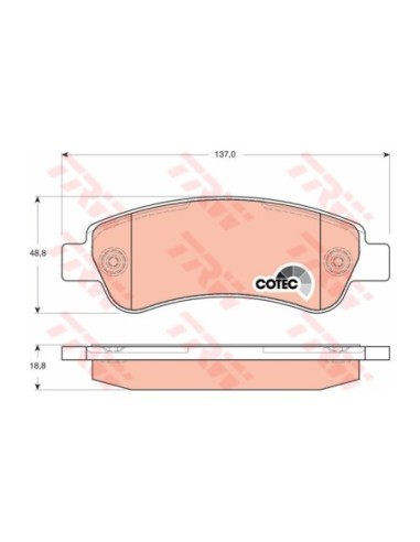 TRW PASTIGLIE FRENO GDB1682