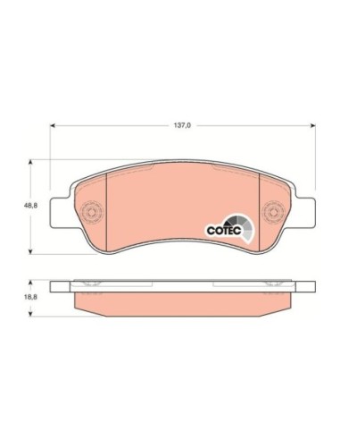 TRW PASTIGLIE FRENO GDB1682