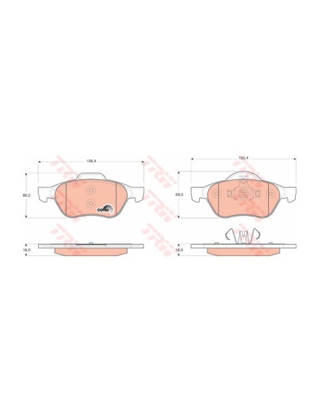 TRW PASTIGLIE FRENO GDB1687