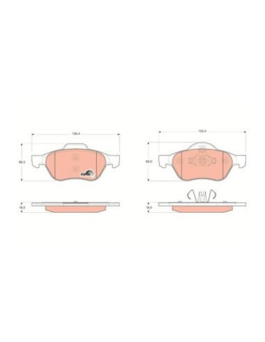 TRW PASTIGLIE FRENO GDB1687
