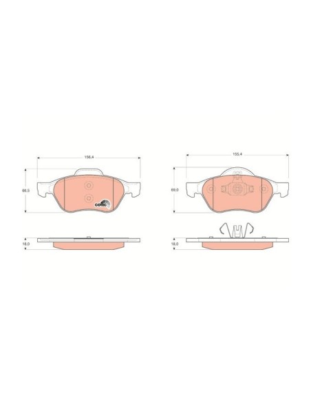 TRW PASTIGLIE FRENO GDB1687