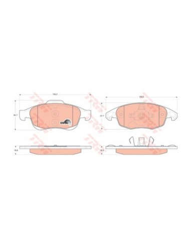 TRW PASTIGLIE FRENO GDB1690